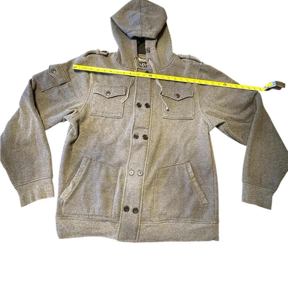 Empyre Gray Hooded Shirt Jacket - Picture 7 of 9